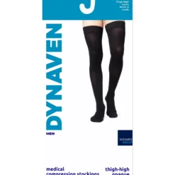 Dynaven Opaque Men's Thigh High 20-30 mmHg