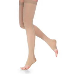 Dynaven Opaque Thigh High 15-20 mmHg, Open Toe