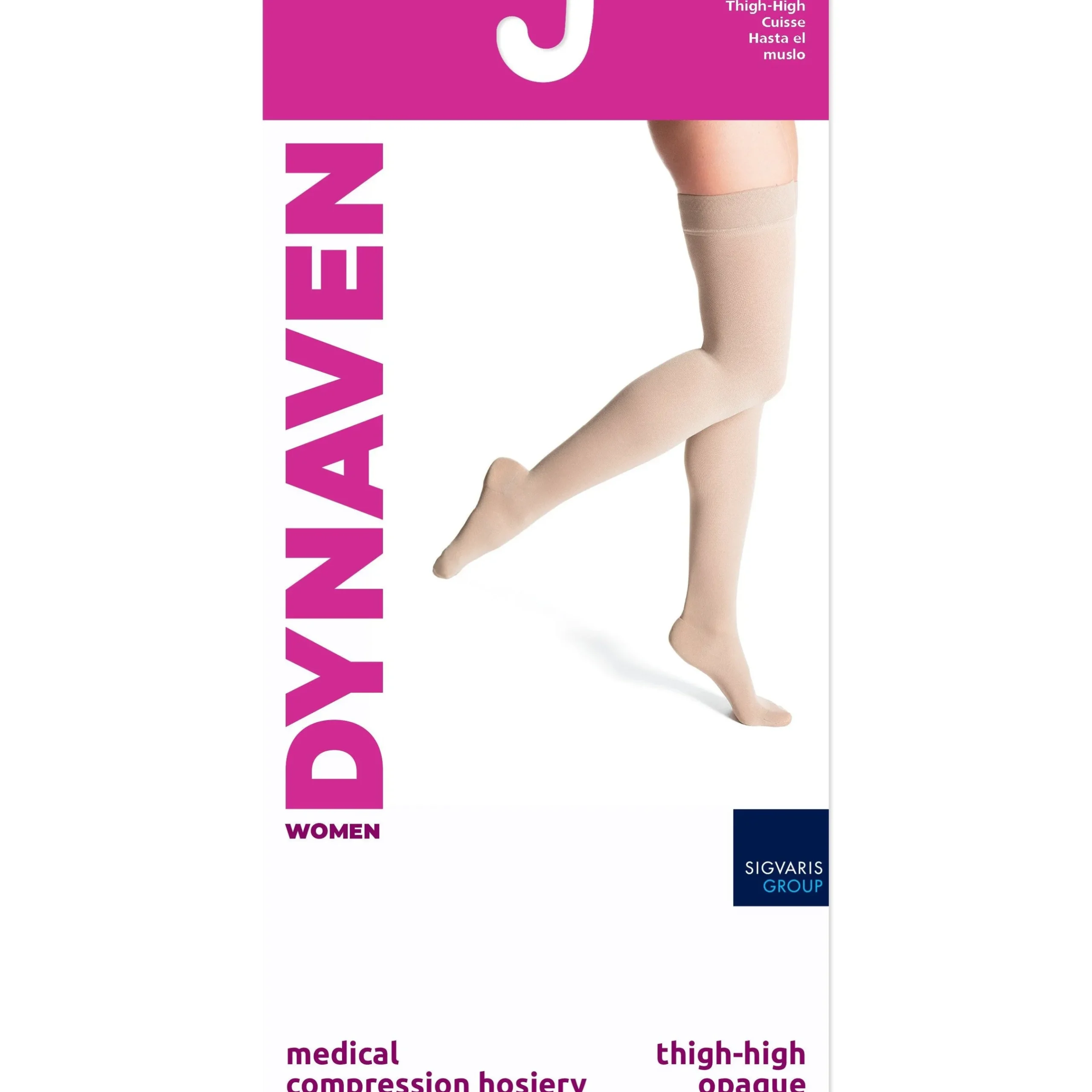 Dynaven Opaque Women's Thigh High 15-20 mmHg