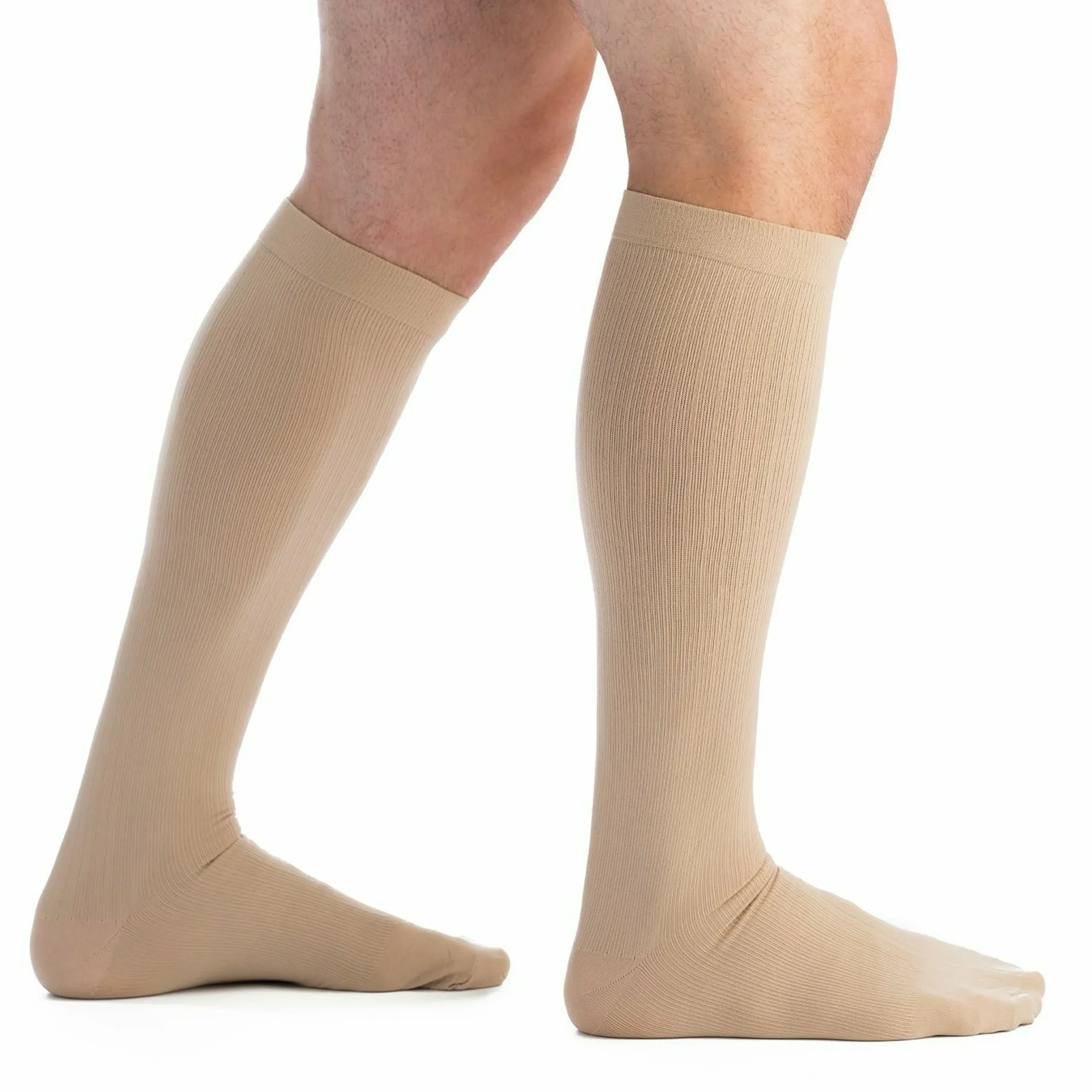 EvoNation Men's Classic Ribbed 20-30 mmHg Knee High