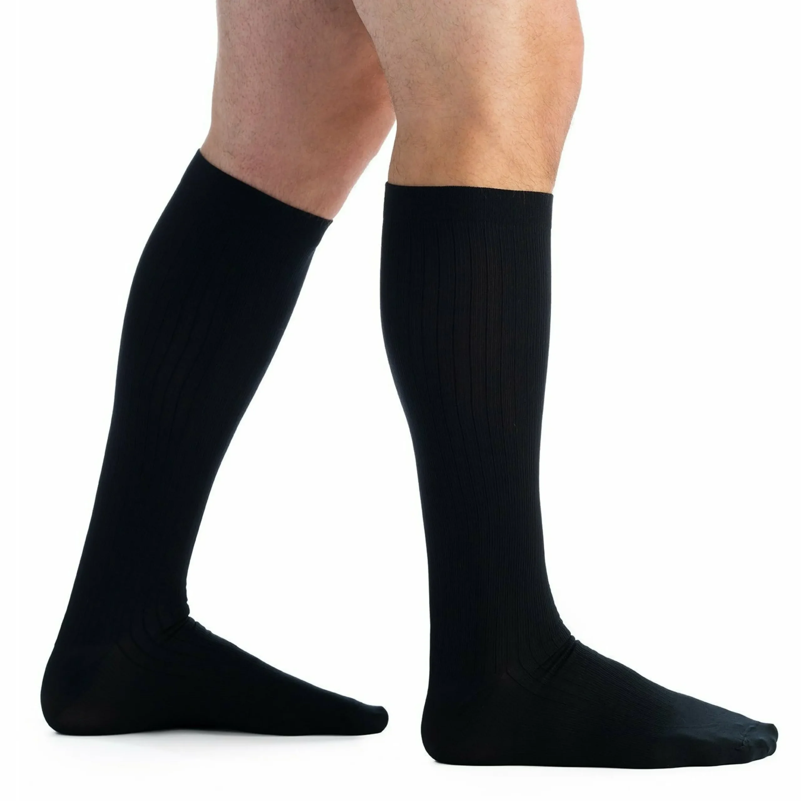 EvoNation Men's Classic Ribbed 30-40 mmHg Knee High