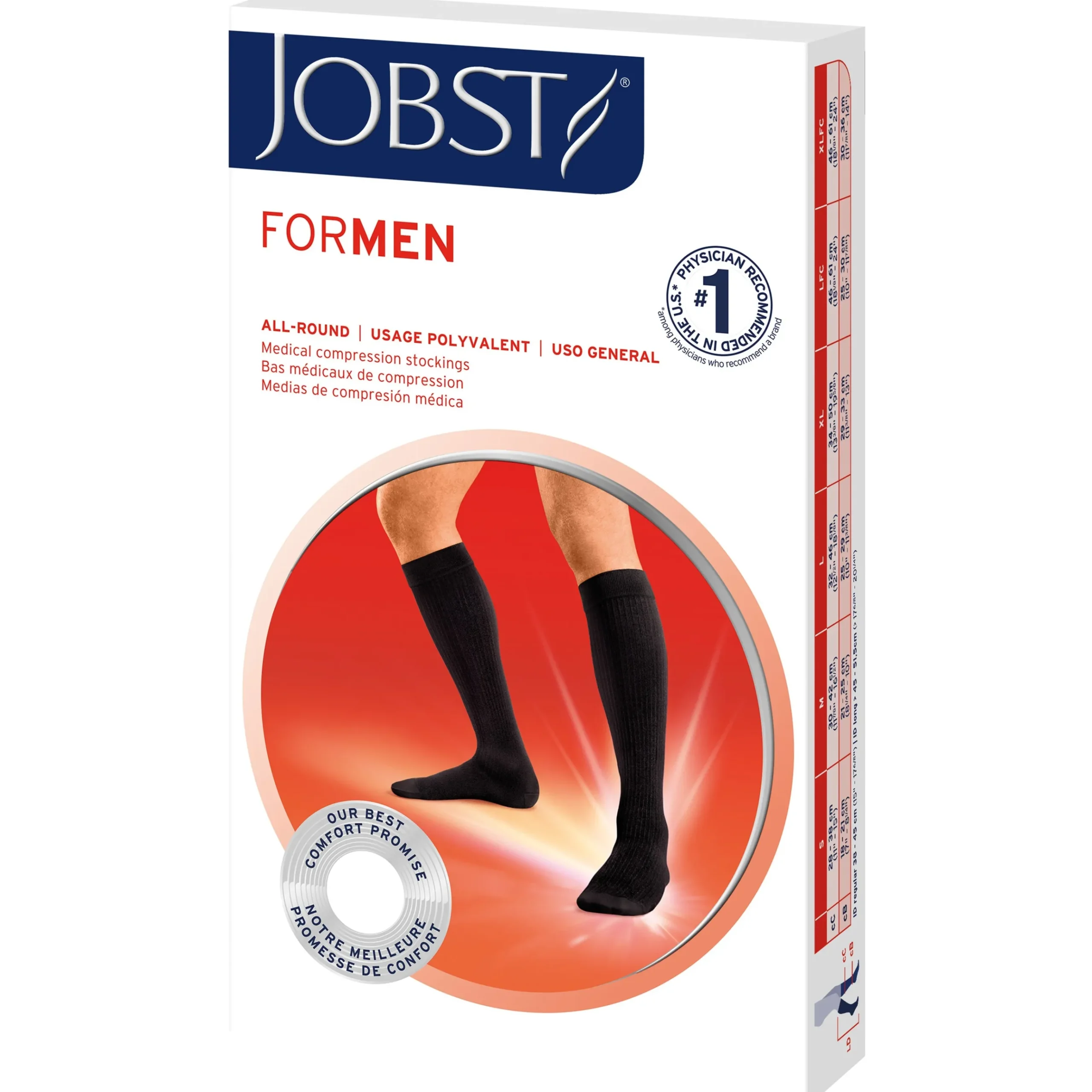 JOBST® forMen Knee High w/ SoftFit Band 30-40 mmHg