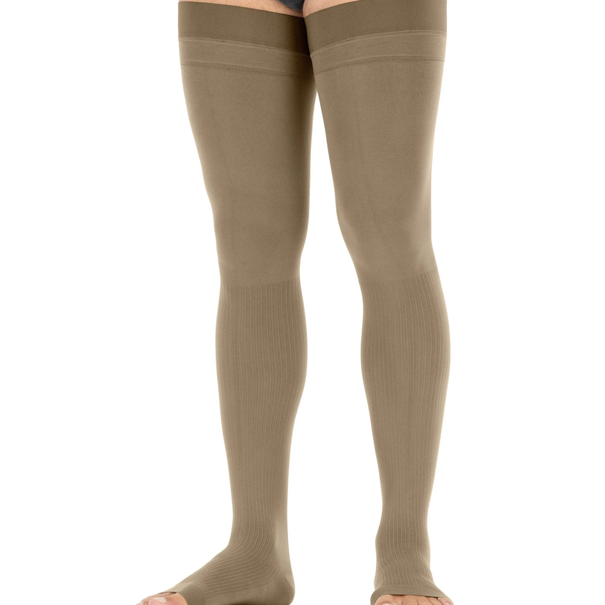JOBST® forMen Thigh High w/ Micro Dotted Band 20-30 mmHg, Open Toe