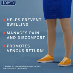 JOBST® Relief Thigh High 30-40 mmHg w/ Silicone Top Band, Open Toe