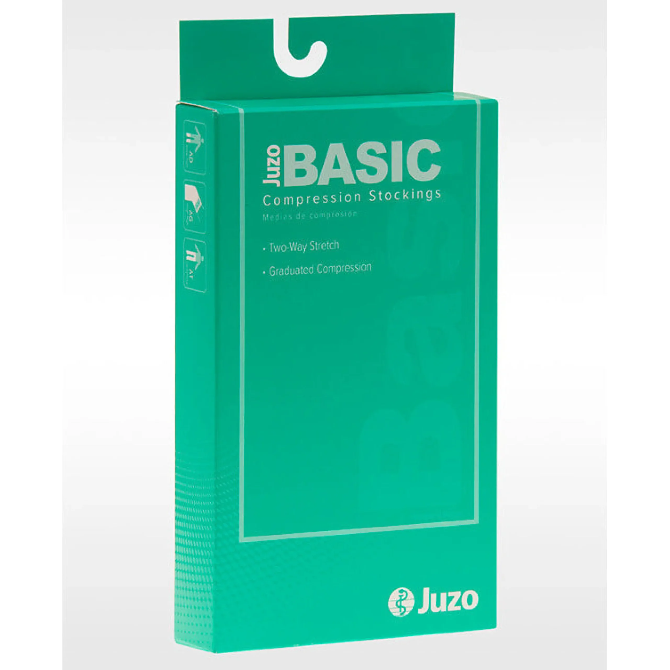 Juzo Basic Thigh High 15-20 mmHg w/ Silicone Top Band, Open Toe