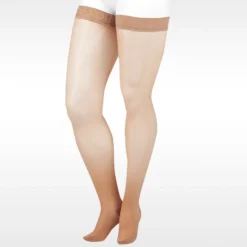 Juzo Naturally Sheer Thigh High 20-30 mmhg w/ Silicone Band