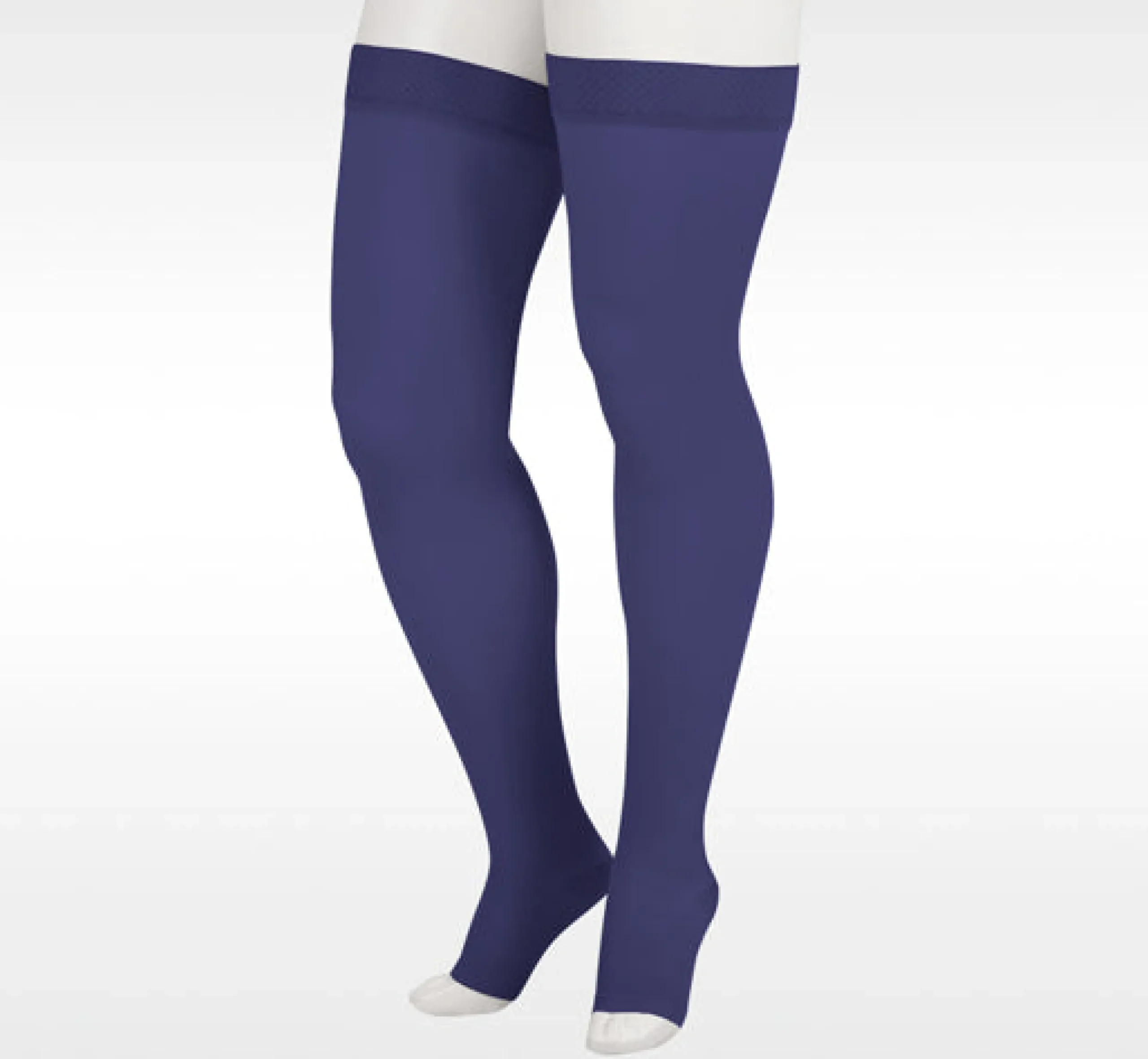 Juzo Soft Thigh High 20-30 mmHg w/ Silicone Band, Open Toe