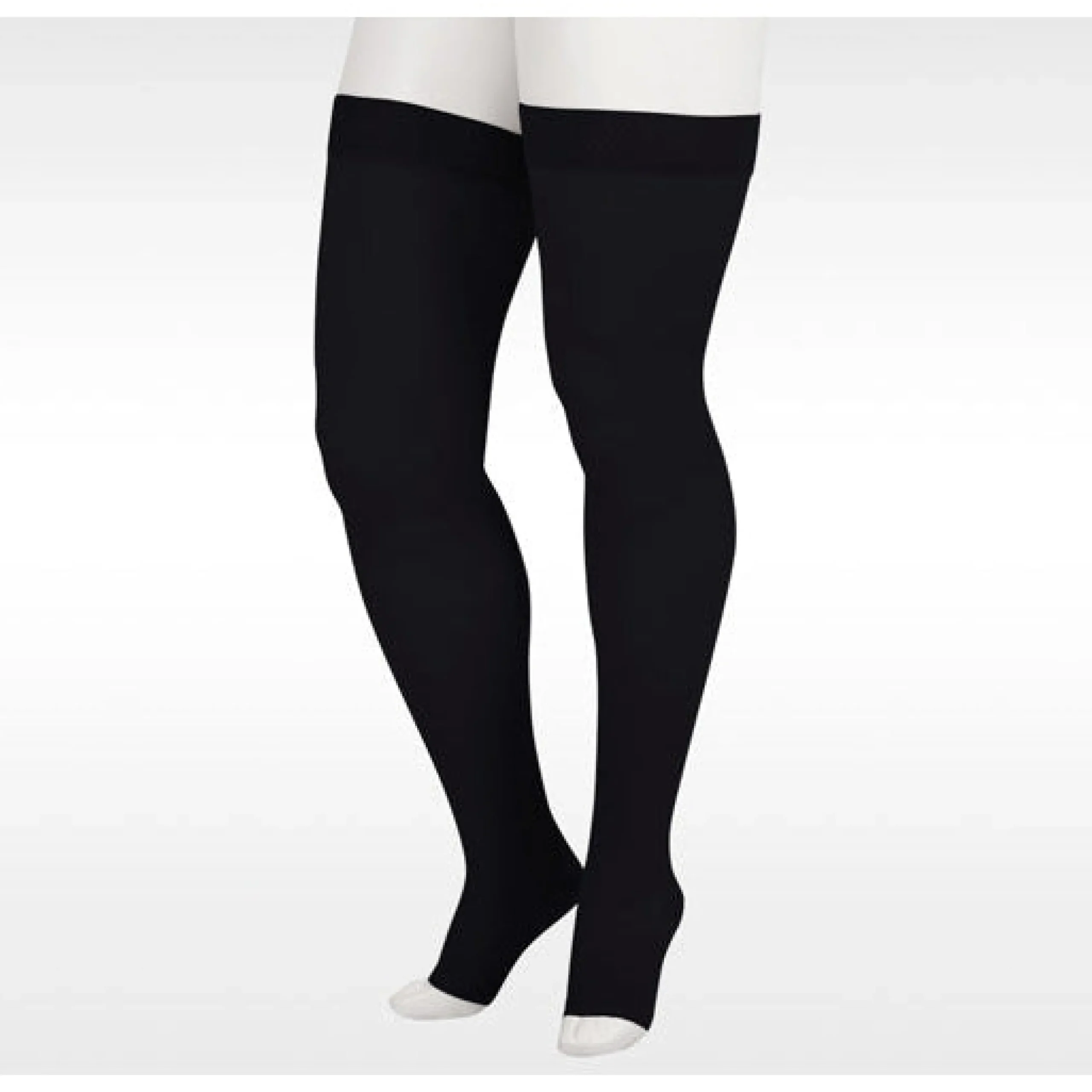 Juzo Soft Thigh High 15-20 mmHg w/ Silicone Band, Open Toe