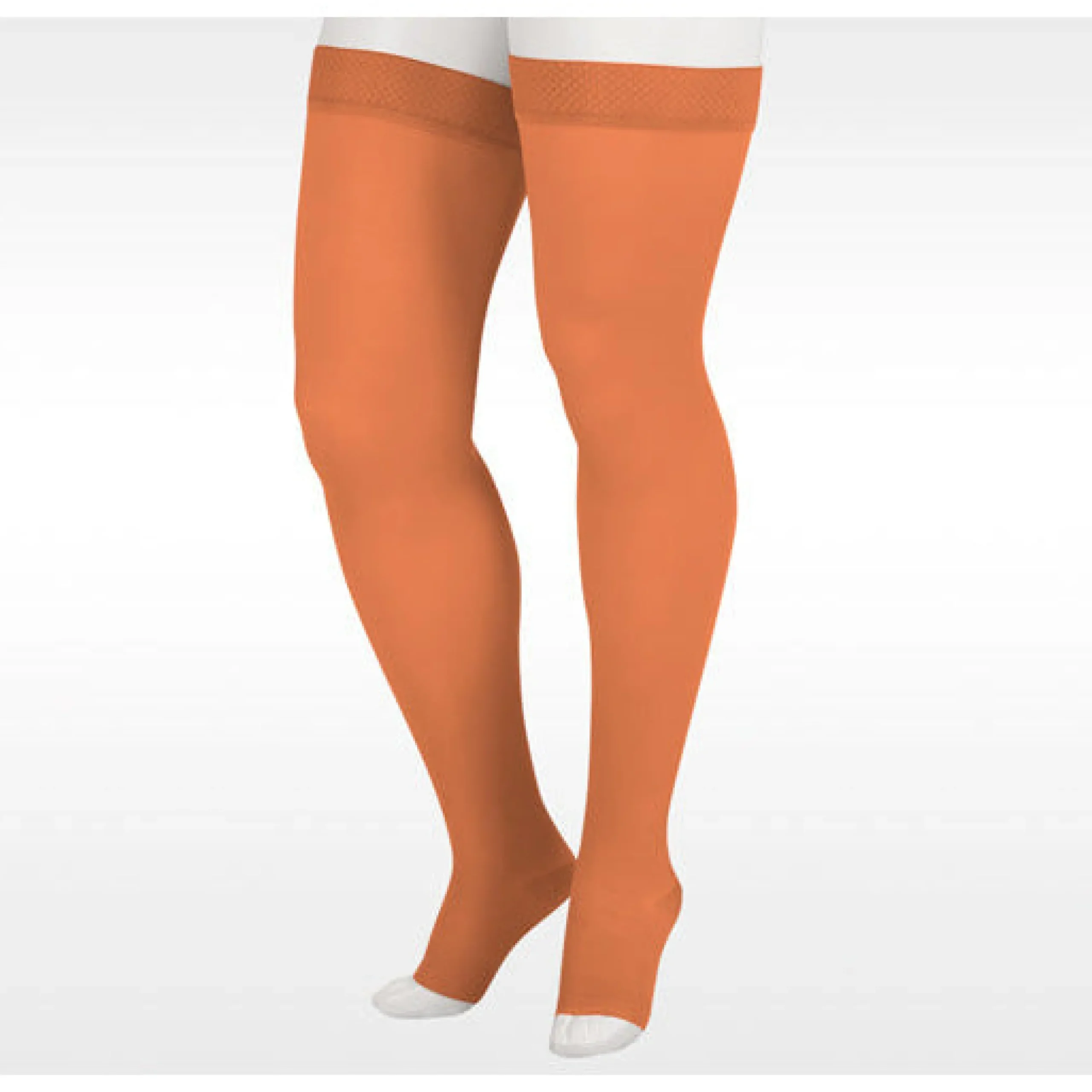 Juzo Soft Thigh High 15-20 mmHg w/ Silicone Band, Open Toe