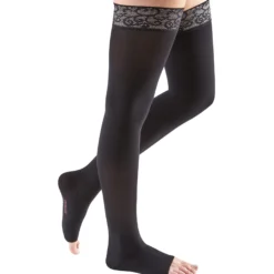 Mediven Comfort Thigh High 15-20 mmHg, Open Toe w/ Lace Silicone Top Band