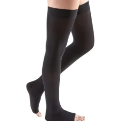 Mediven Comfort Thigh High 30-40 mmHg, Open Toe w/ Beaded Silicone Top Band