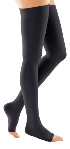 Mediven Forte Thigh High 30-40 mmHg, Open Toe w/ Silicone Top Band