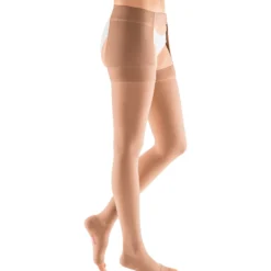 Mediven Plus Thigh High 40-50 mmHg, Open Toe w/ Waist Attachment