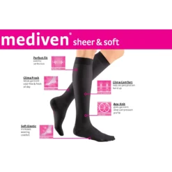 Mediven Sheer & Soft Women's Knee High 20-30 mmHg, Open Toe