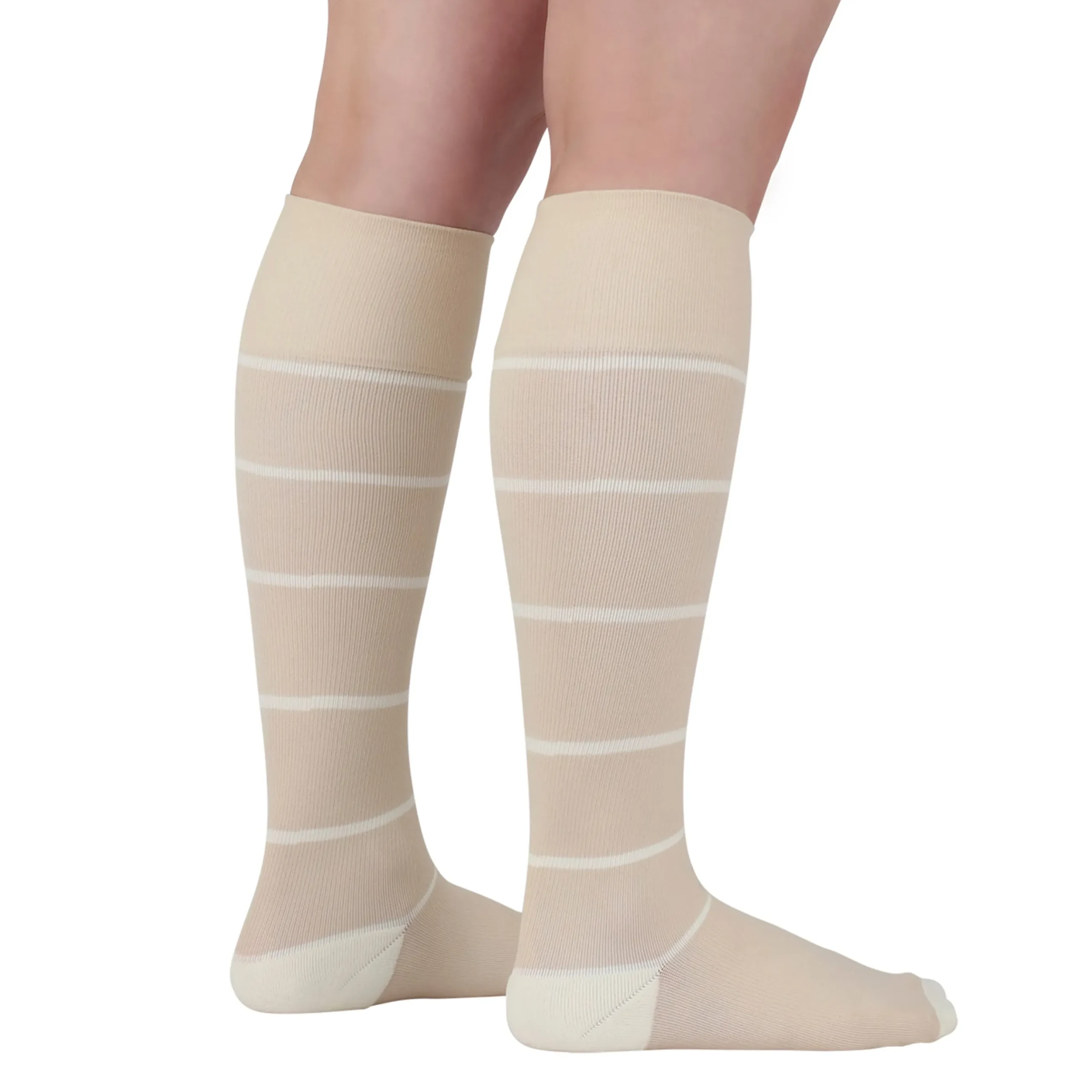 Rejuva® Broad Stripe Knee High, 15-20 mmHg