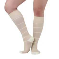 Rejuva® Broad Stripe Knee High, 15-20 mmHg