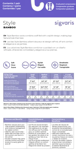 Sigvaris Bamboo Knee High 20-30 mmHg