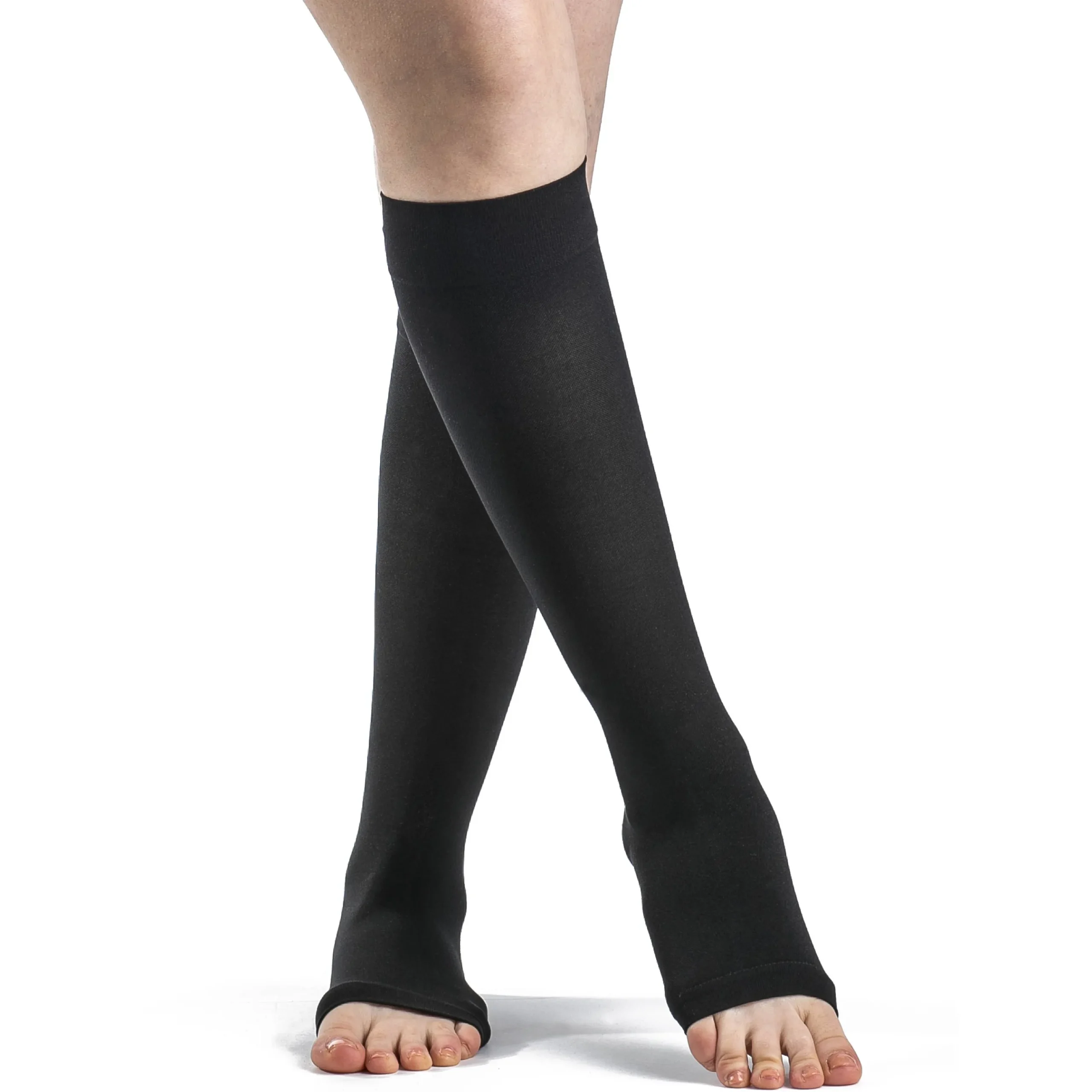 Sigvaris Opaque Knee High 20-30 mmHg, Open Toe