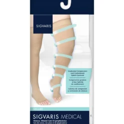 Sigvaris Secure Thigh High 20-30 mmHg, Open Toe