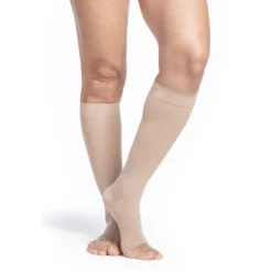Sigvaris Sheer Women's Knee High 15-20 mmHg, Open Toe