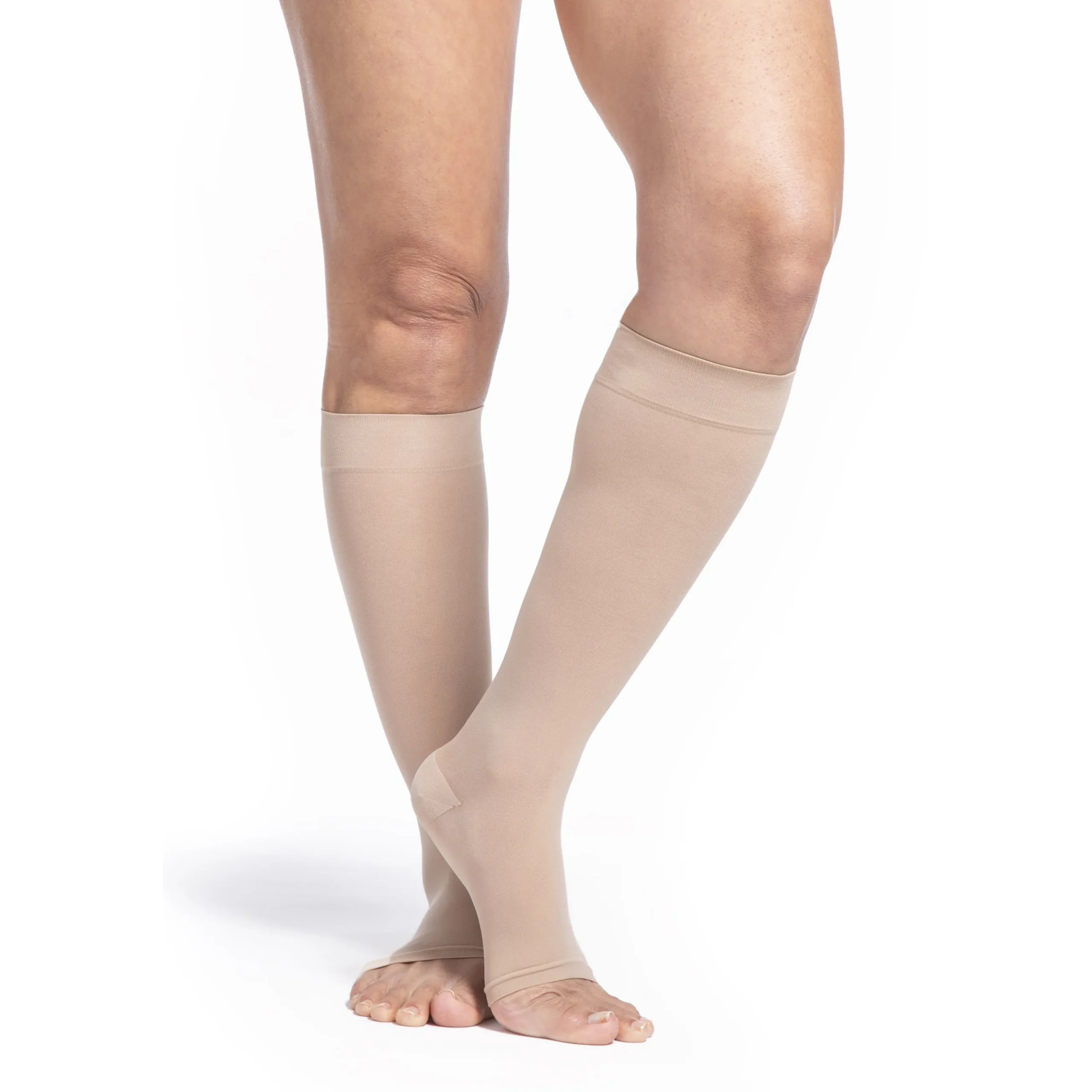 Sigvaris Sheer Women's Knee High 15-20 mmHg, Open Toe