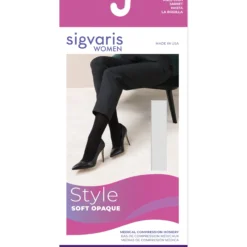 Sigvaris Soft Opaque Women's Knee High 20-30 mmHg w/ Silicone Top Band