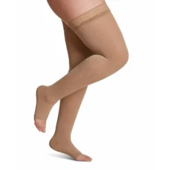 Sigvaris Soft Opaque Women's Thigh High 20-30 mmHg, Open Toe